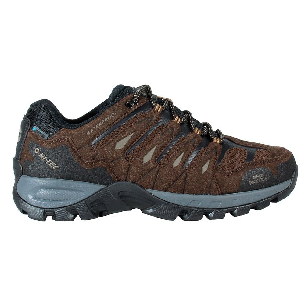 HI-TEC Corzo Low WP - Botas Trekking Hombre, Zapatillas Trekking, Impermeables, Transpirables, Ajuste Seguro, duraderas, cómodas, protección Adicional, excelente tracción, Ideales para Senderismo