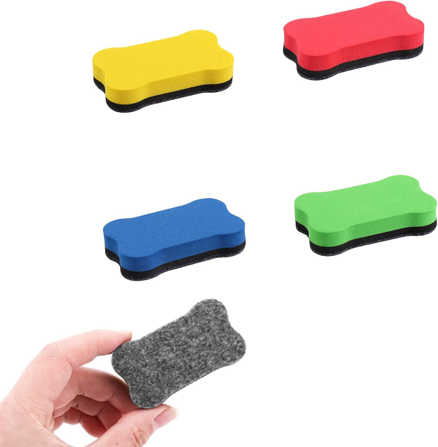 4PCS Whiteboard Eraser,White Board Eraser,Mini Colorful Dry