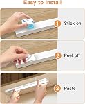 FULEN Under Cabinet Lights,3 Pack Motion Sensor Closet Lights,2500mAh Rechargeable Battery Operated Cabinet Lighting,Stick-On LED Closet Light,Wireless Indoor Lights Bar for Kitchen,Closets,Cabinet