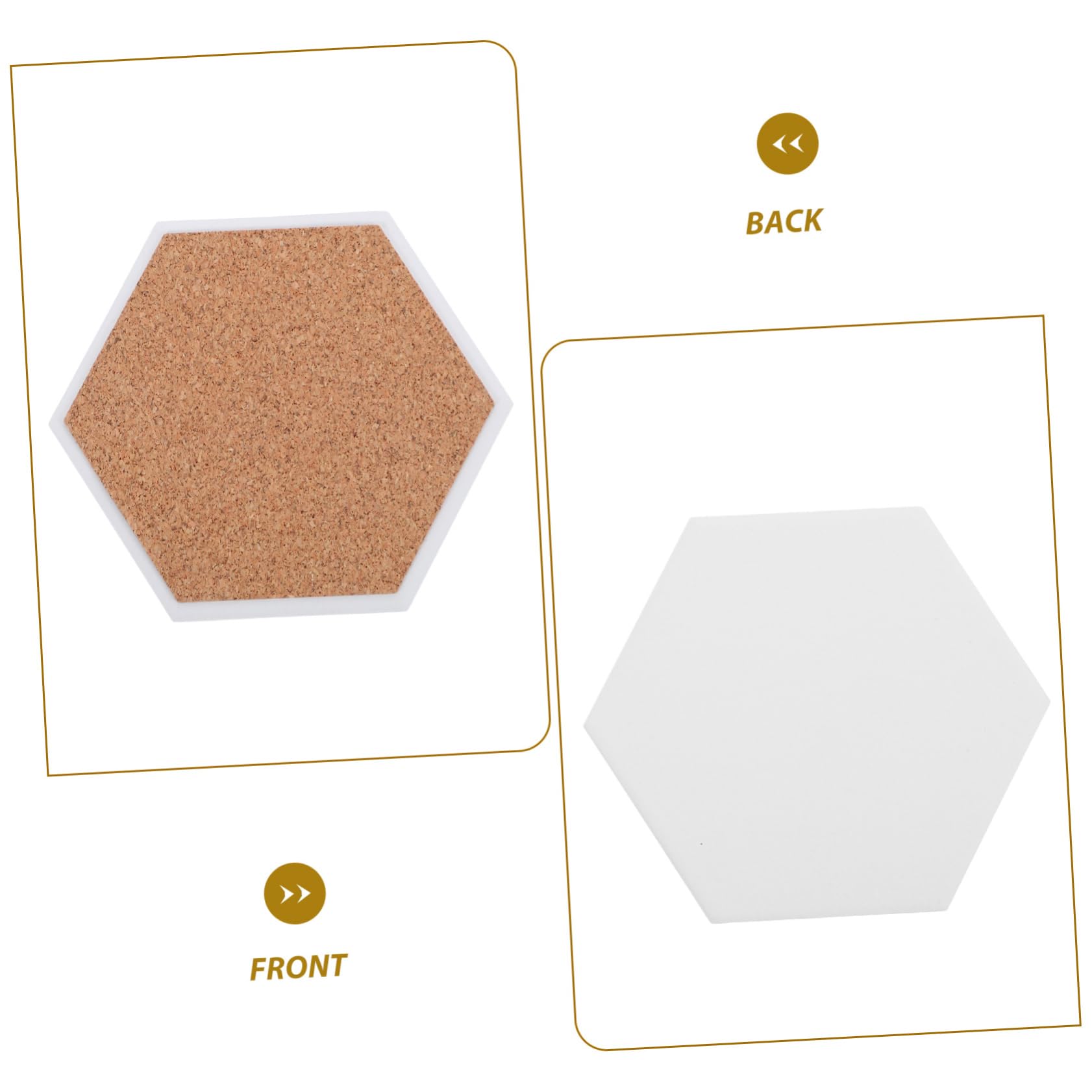 STOBAZA 10juego Posavasos de Cerámica Hexagonales para Sublimación Color Neutro Mate Antideslizantes y Absorbentes para Protección de Superficies