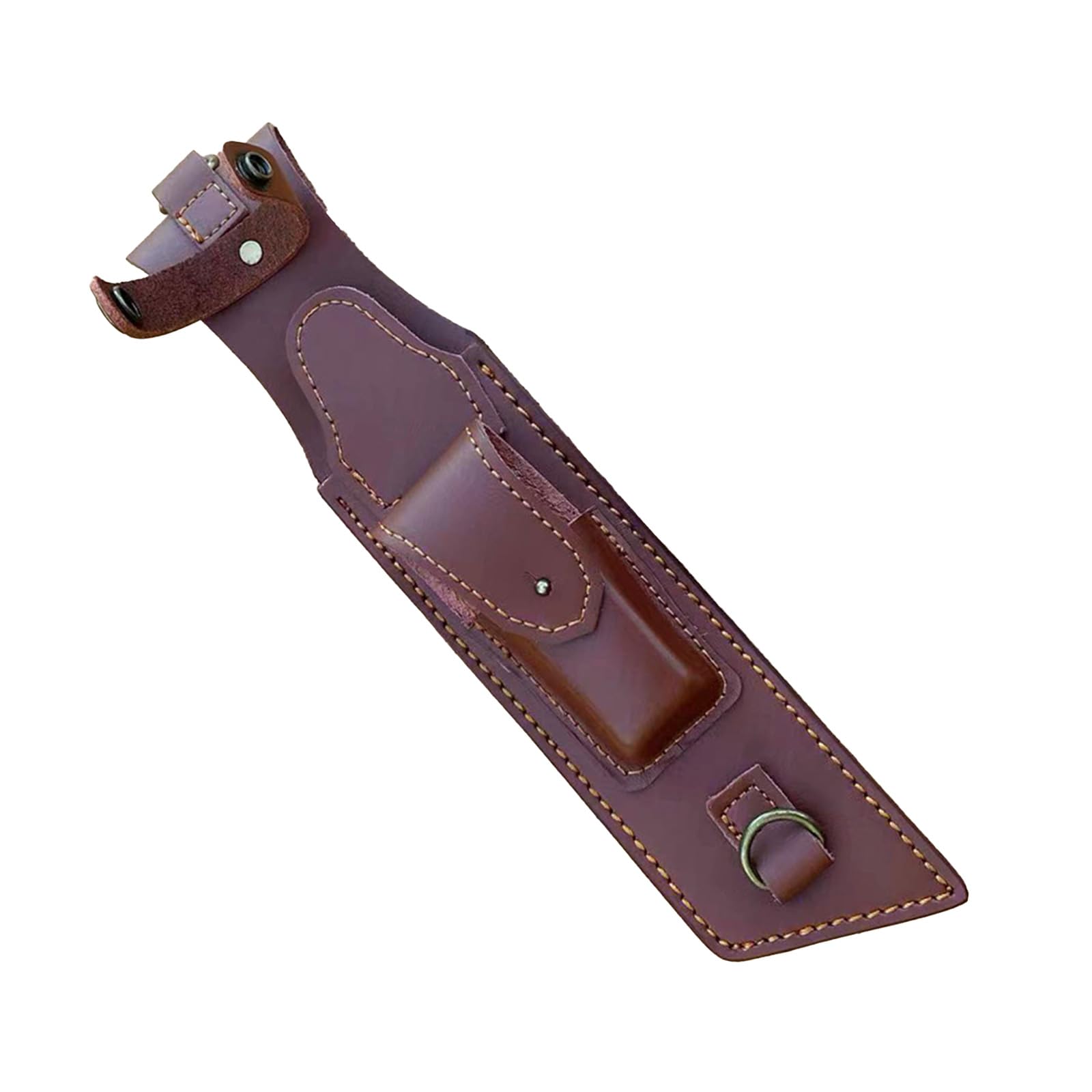 Portable Straight Cutter PU Leather Sheath Covers for Fixed Cutter Outdoor Storage Bag with Crossbody Strap PU Leather Sheath
