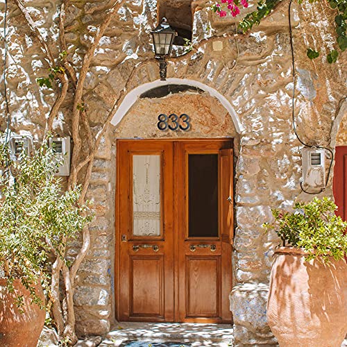 8 Inch High Modern House Numbers - Floating Stainless Steel Home Address Number, Easy To Install, Black Finished, Number 8 #TOP5