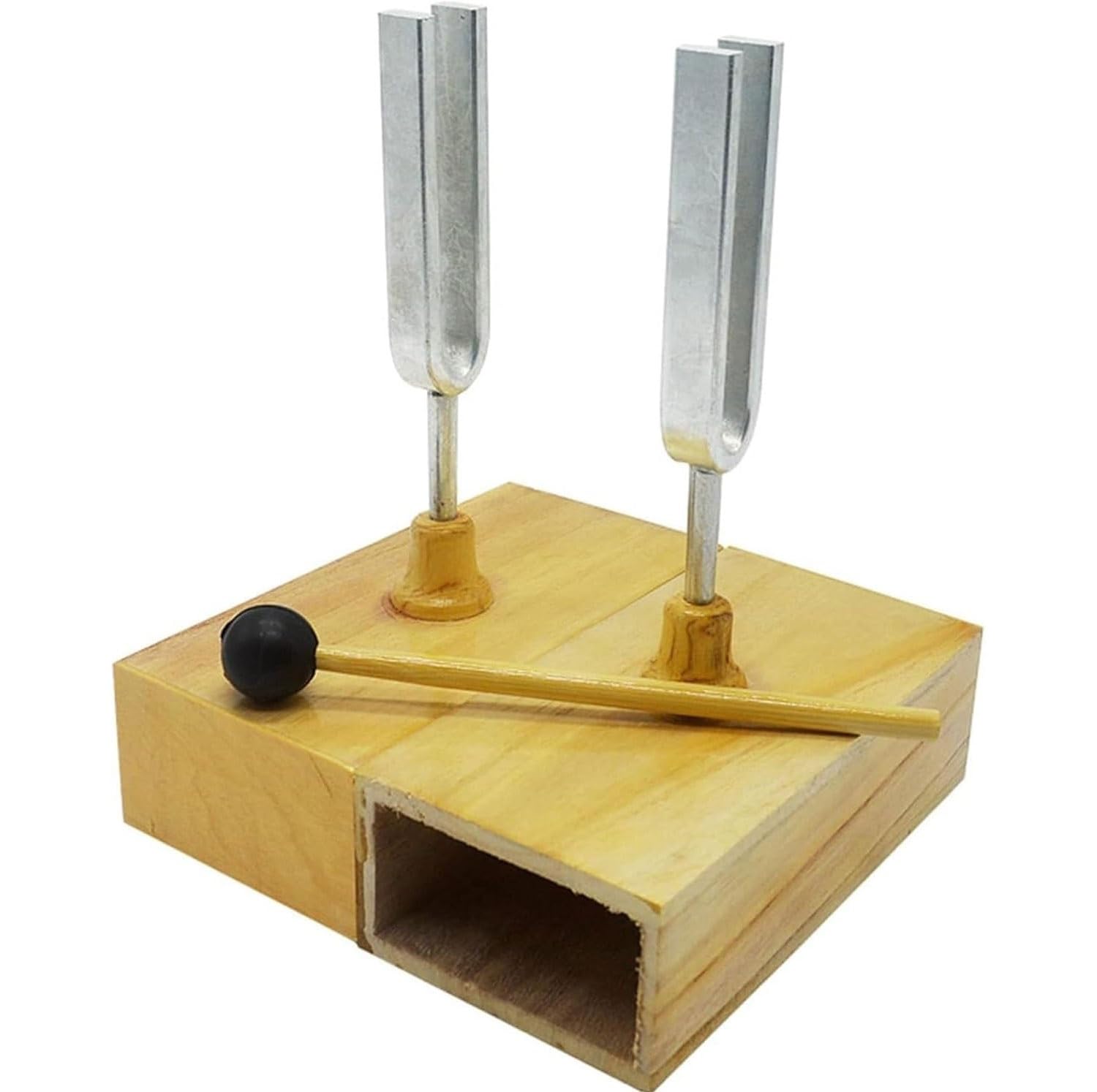 Diapason didattico a risonanza del Battente a 440 Hz Diapason a risonanza di Gruppo Diapason a risonanza di propagazione del Suono Diapason a risonanza con Scatola di risonanza in Legno