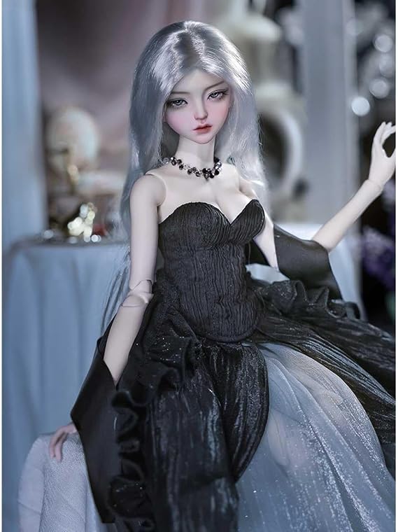 1/4 Elegant Noble BJD Doll 44cm 17.32in SD Doll Handmade Ball Jointed Doll with Clothes Set + Wig + Shoes + Makeup + Accessories