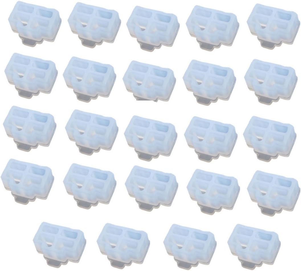 Antrader 24 Pcs Silicone Ethernet Hub Port RJ-45 Anti Dust Cover Cap Protector Plug,White