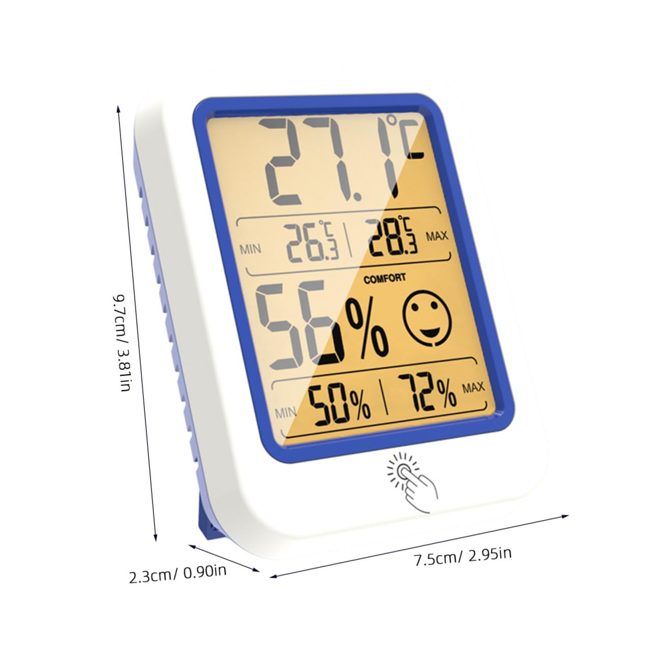 3 Pièces thermomètre termometre d intérieure thermometre intérieur thermometre electronique thermométre intérieur Moniteur de température électronique hygromètre câble Plastique