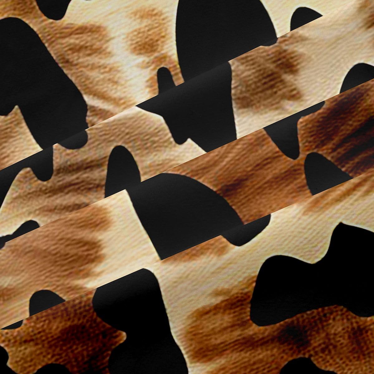 Homewish Tende oscuranti con stampa leopardata, 117 x 137 cm