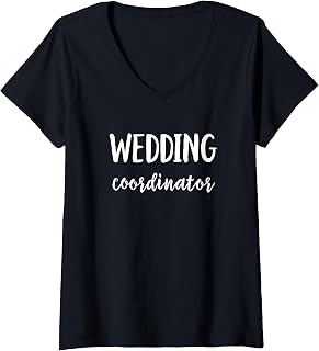 Womens Wedding Coordinator Bridal Party Planner V-Neck T-Shirt