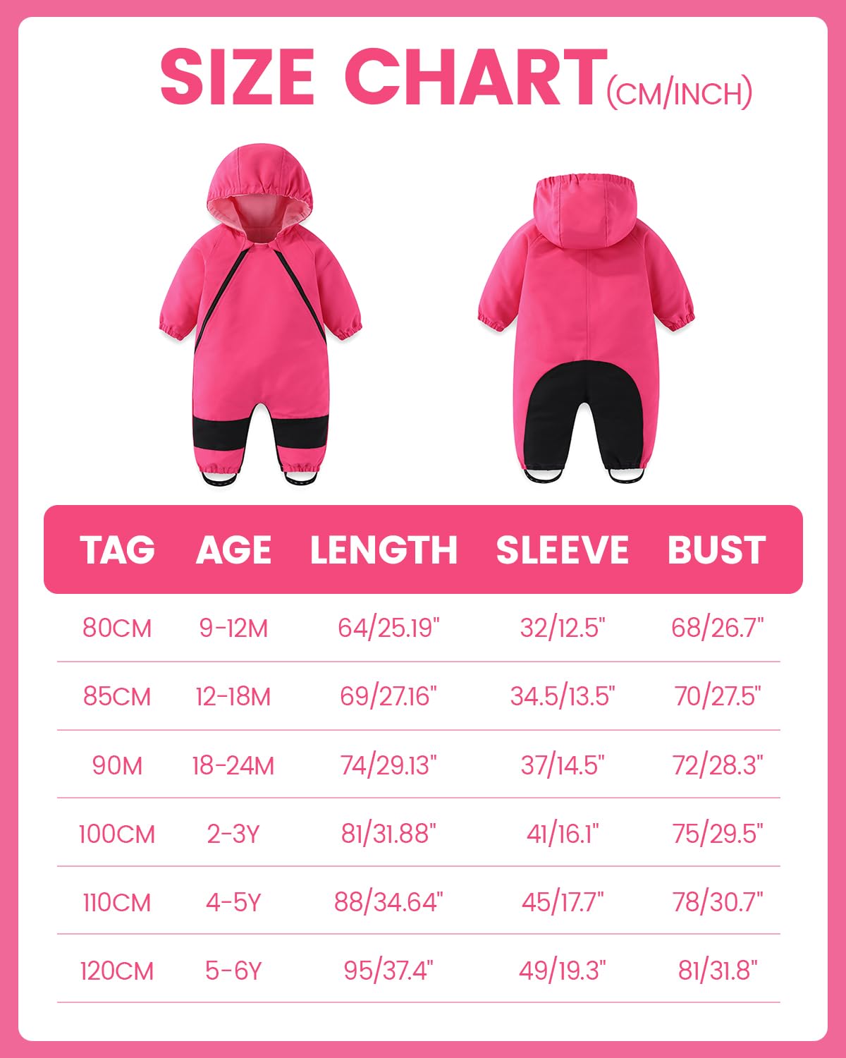 JiAmy Tuta da neve per bambini, in softshell, impermeabile, traspirante, antivento, 9 mesi, 5 anni