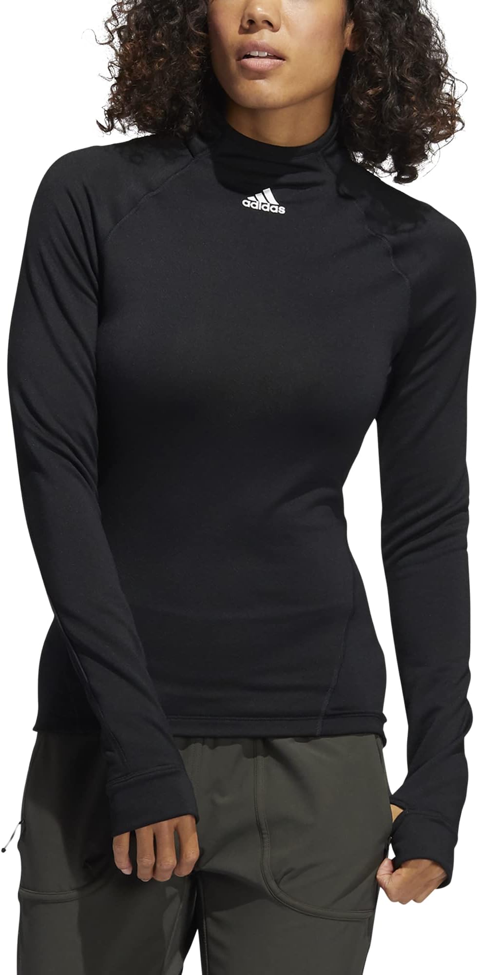 adidas Women's Cold.rdy Mock-Neck Long Sleeve Training Tee