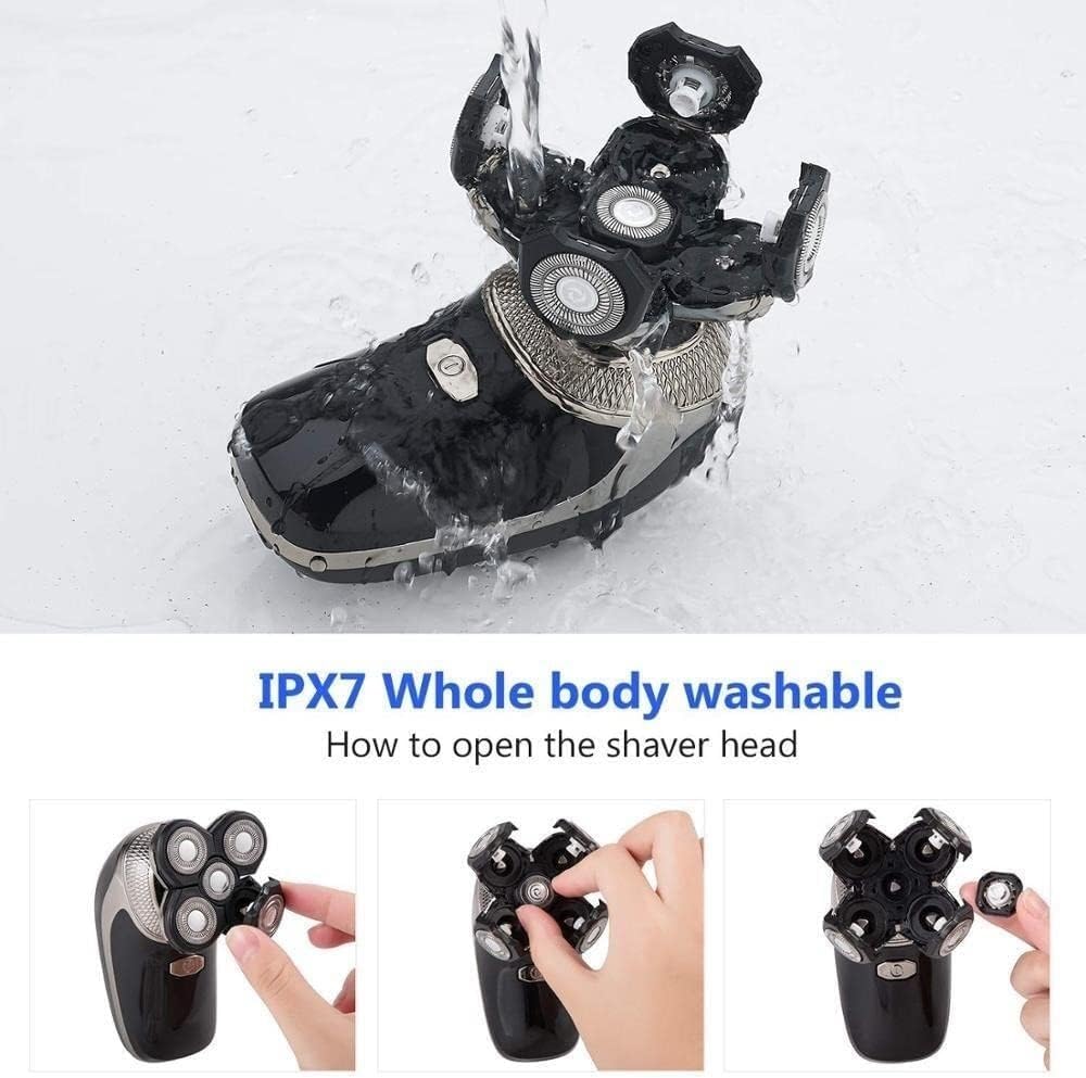 Electric Razor for Men’s, Electric Shaver 5 In1 Wet Dry Shaving Machine for Men Professional Set Rechargeable Electric Razor Beard Facial Grooming Kit