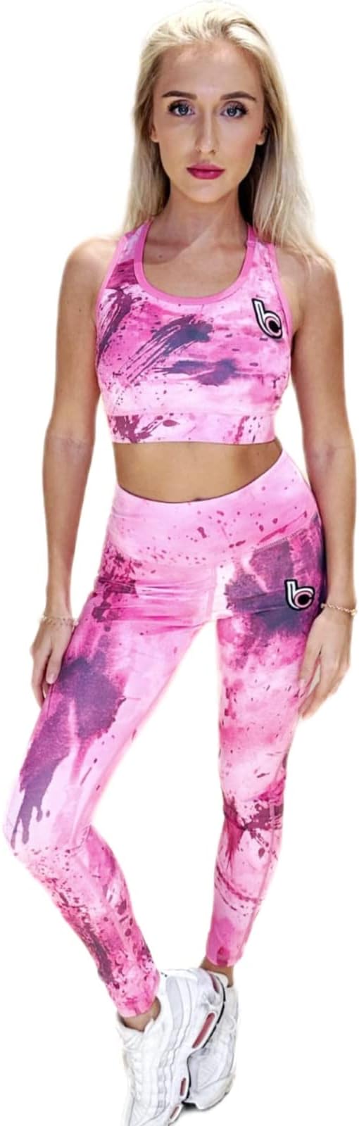 Brandish Club- Leggings and Sports Bra for Womens 2 Piece Yoga Sets (Sublimated) Printed Sports Bra Leggings Pants Set for Running Sports Fitness Gym Workout