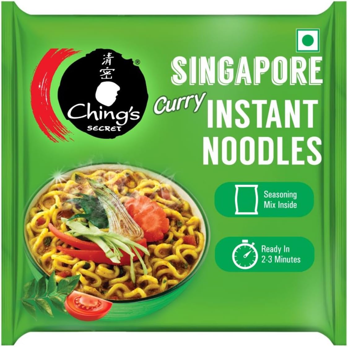 Ching’s Secret Singapore Curry Instant Noodles, Desi Chinese Noodles, Vegetarian, 240g