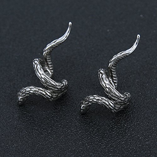 Vintage Stainless Steel Ear Cuff Earring No Piercing Cartilage Clip On Earrings Gothic Punk Earring Hoop (Snake 3) #TOP2