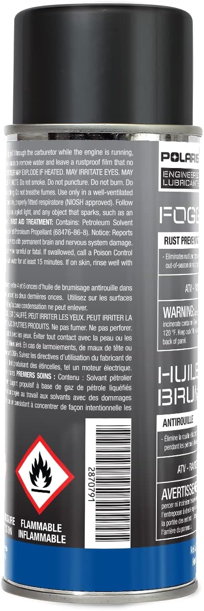 Polaris Fogging Oil 2870791 12oz Aerosol Can Rust Corrosion Preventative ATV UTV Snowmobiles