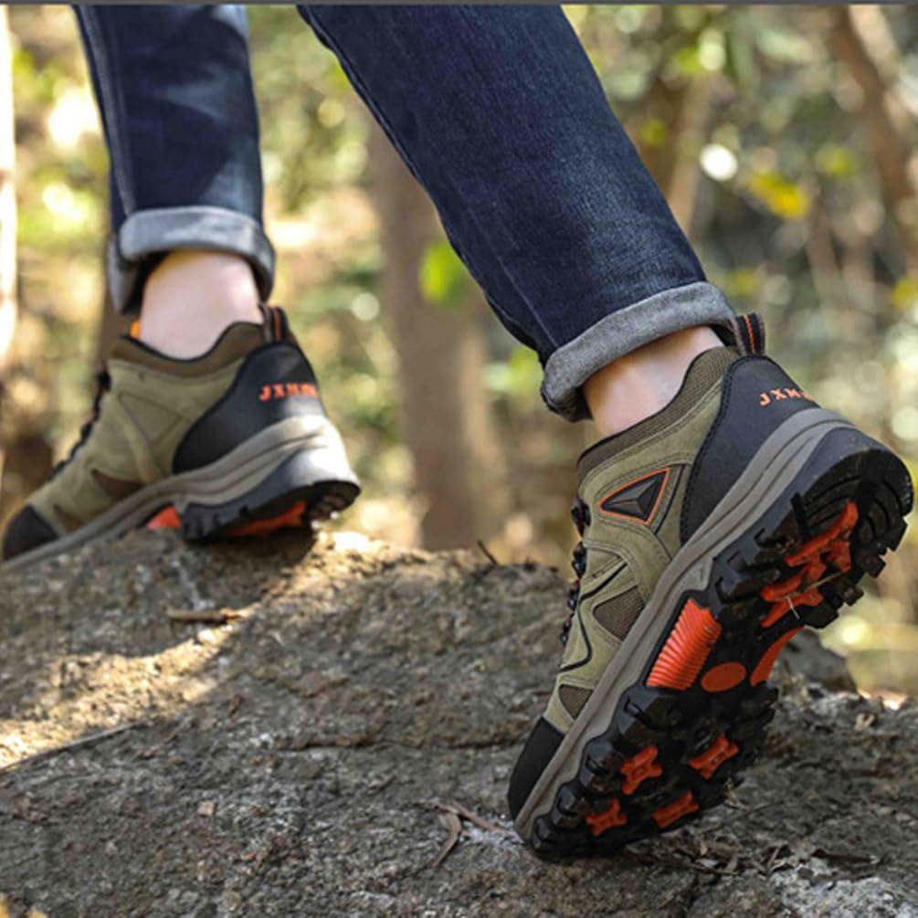 Chaussures de Randonnée Escalade pour Homme Femme Chaussures de Randonnée en Plein Air Imperméable Antidérapant Bottes de Trekking Promenades Voyages Sneakers (Wan-D21, 45EU)