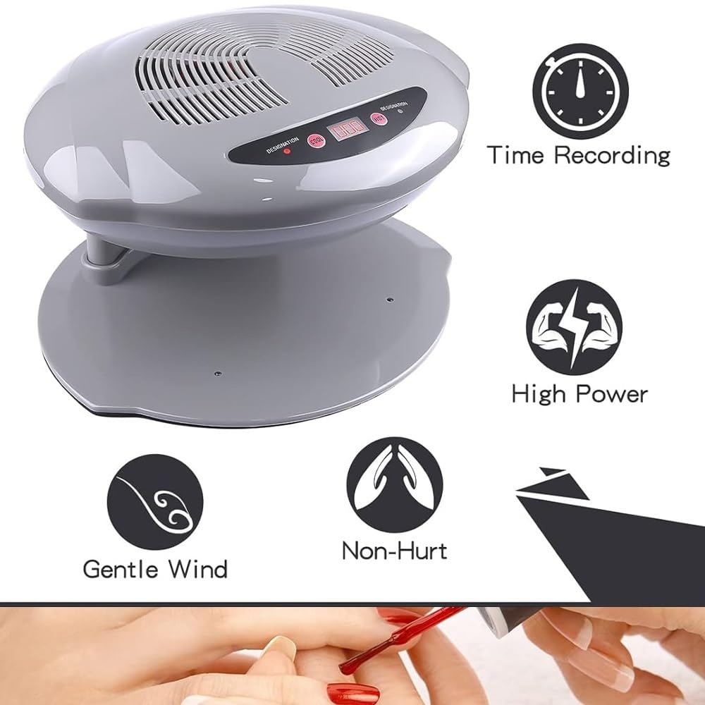 Lampa UV do paznokci, Suszarka do paznokci 400 W, automatyczny czujnik, wentylator suszenia, narzędzie manicure, salonu domowego(Grey)