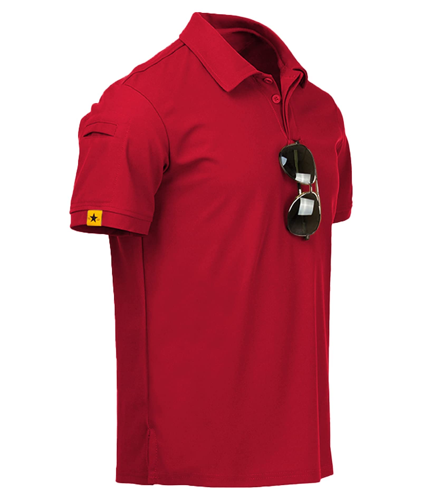 geeksport Poloshirt Herren Kurzarm T-Shirts Männer Golf Polo Shirt Funktions Polohemd Casual Sport Shirt Outdoor Atmungsaktives Sommer Polo