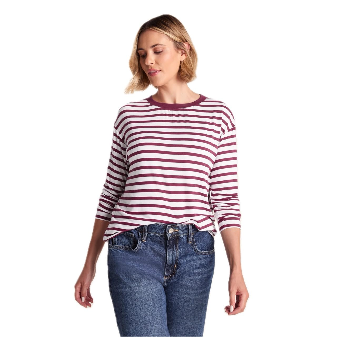 TOG24 Kitty Long Sleeve T-Shirt - Burgundy - Size 14