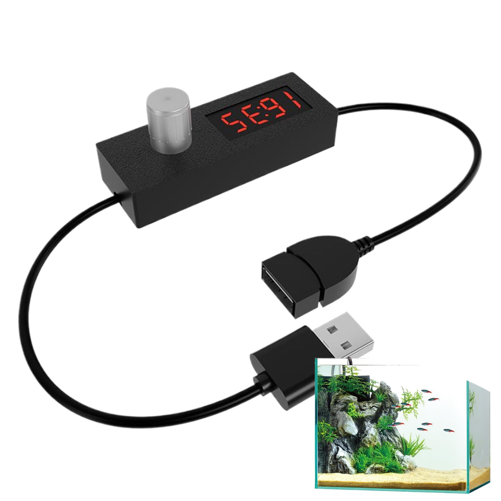Yongmcxhhj USB Timer Switching Cord Wire,USB Timer Switches Extension Cable Energy | Electrical Equipment for Offices Home Automotive Fish Tank Men Women Beginners