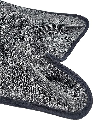 Mikrofiber Süper Emici 50x 70 cm Araç Kurulama Bezi, Kalın Fil Özellikli, Gri