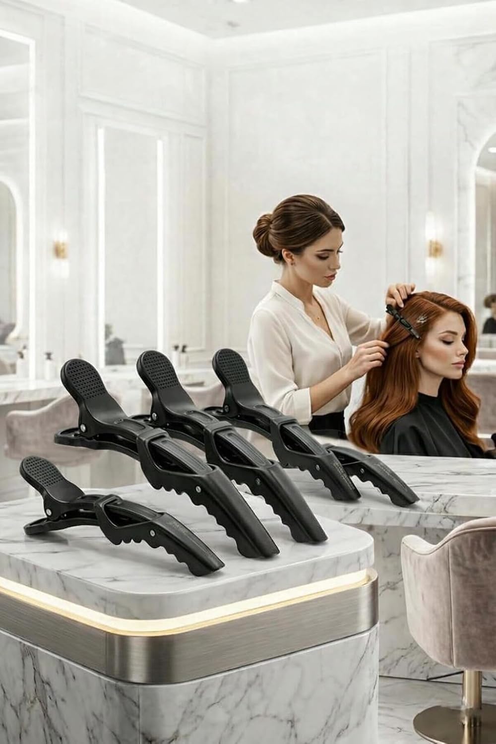 Transformacion Saç Pensi Crocodile Design, Standart, 7430000718284, Siyah
