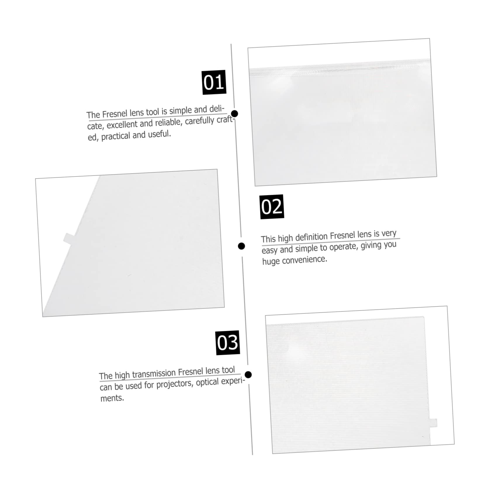 MOLUCKFU 2pcs High Definition Fresnel Lens 90x140mm for Projector Acrylic Easy Operation