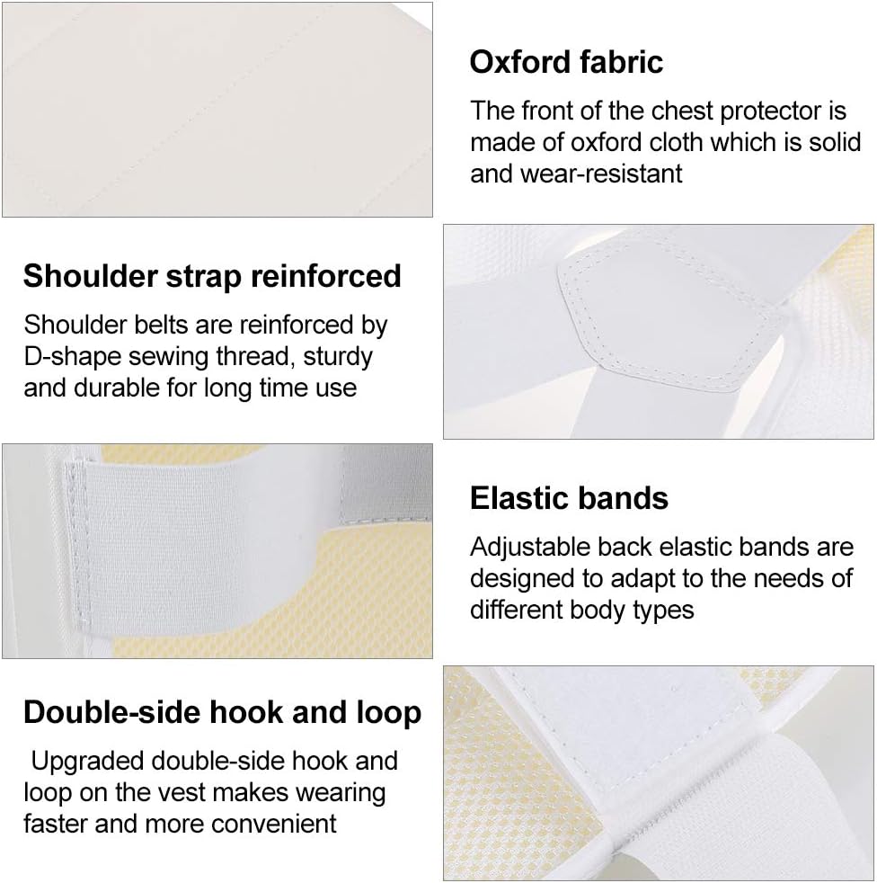 EVTSCAN Chest Guard, Unisex Adult Child Taekwondo Karate Chest Guard Vest Boxing Karate Breast Protector Accessory(CH)