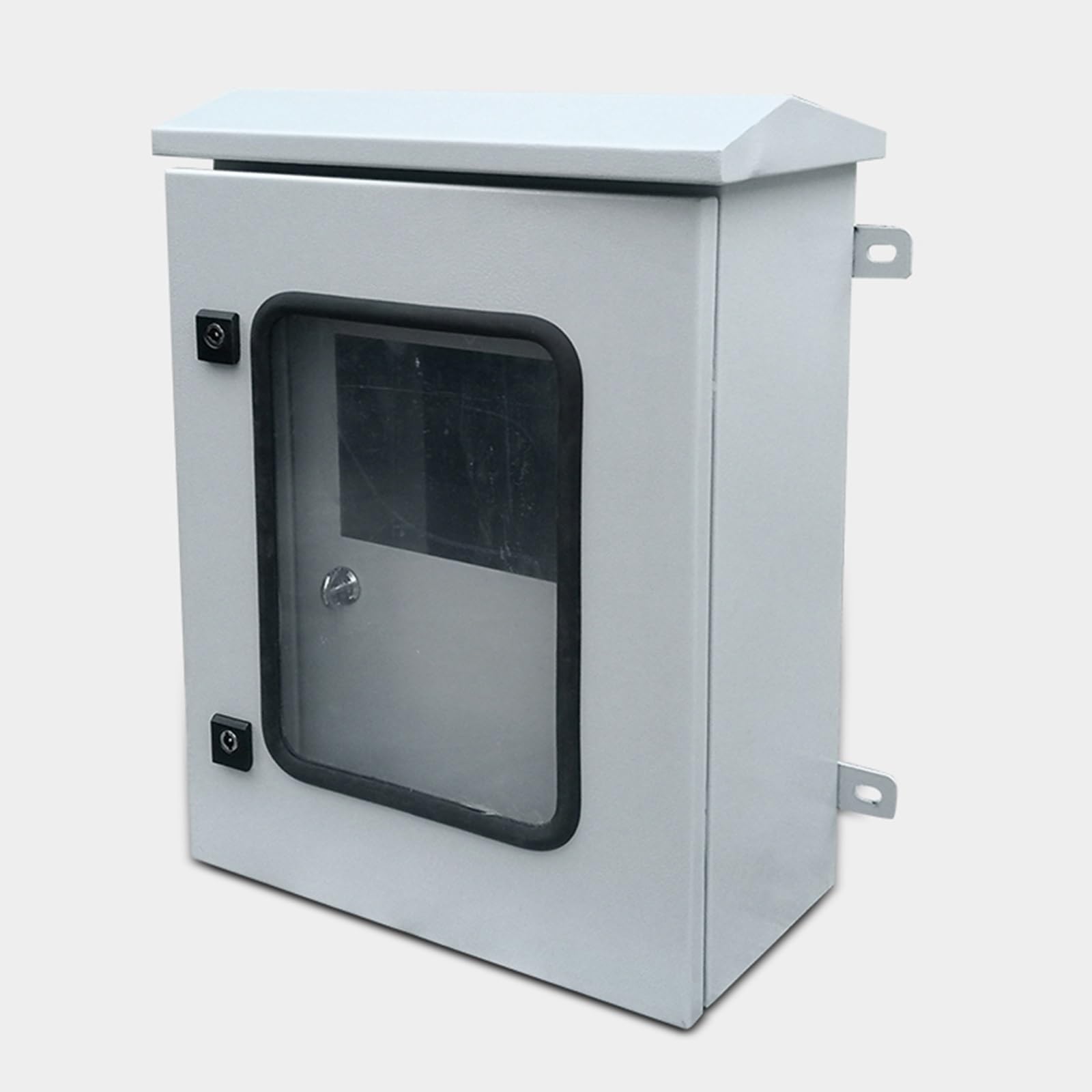 Caja de conexiones eléctricas de acero, caja de conexiones eléctricas grande de doble puerta con bisagras de placa de montaje, proyectos de pared resistentes para electrónica(50x40x25cm)