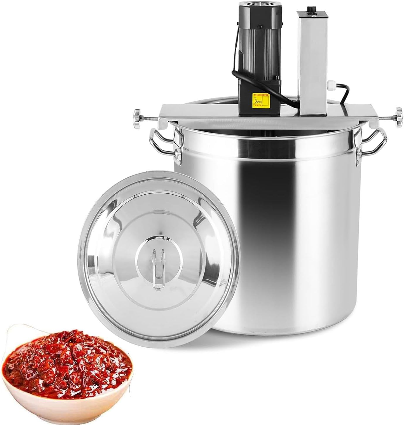 40L/80L Automatic Pot Stirrer Mixer,Electric Jam Mixer,Stirring Speed Adjustable,4 Blade Stirring Scraper,for Restaurant Food Factory Home Cooking,90L