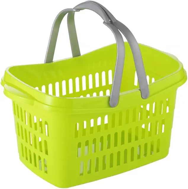 RIVAL Unimet Korb mit Griff - Englischer Einkaufskorb aus Kunststoff (48x28,5x23,5cm)