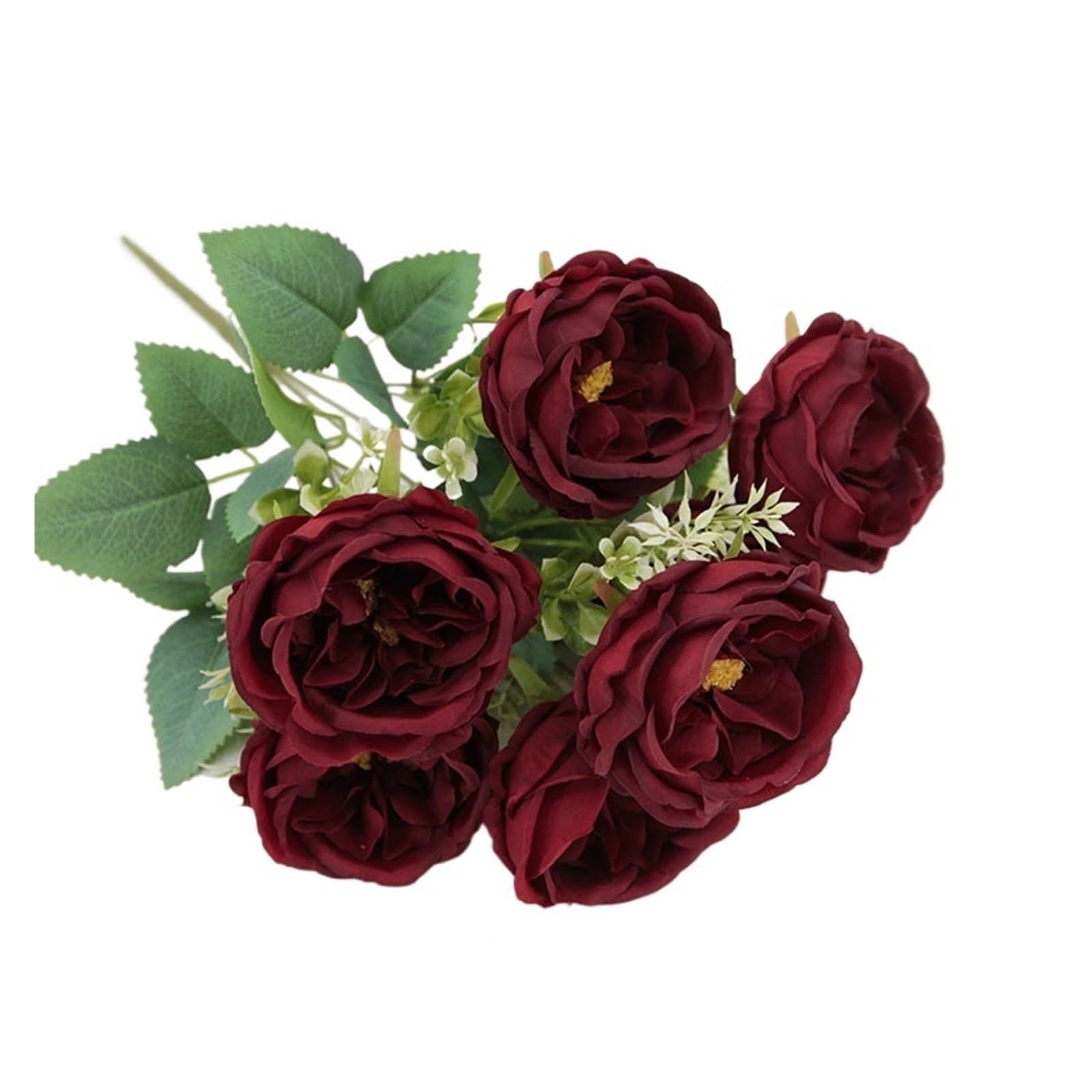 Casetlong 1pc Artificial Flower Bouquet Wedding Decor Arrangement Home Party Event(Red)