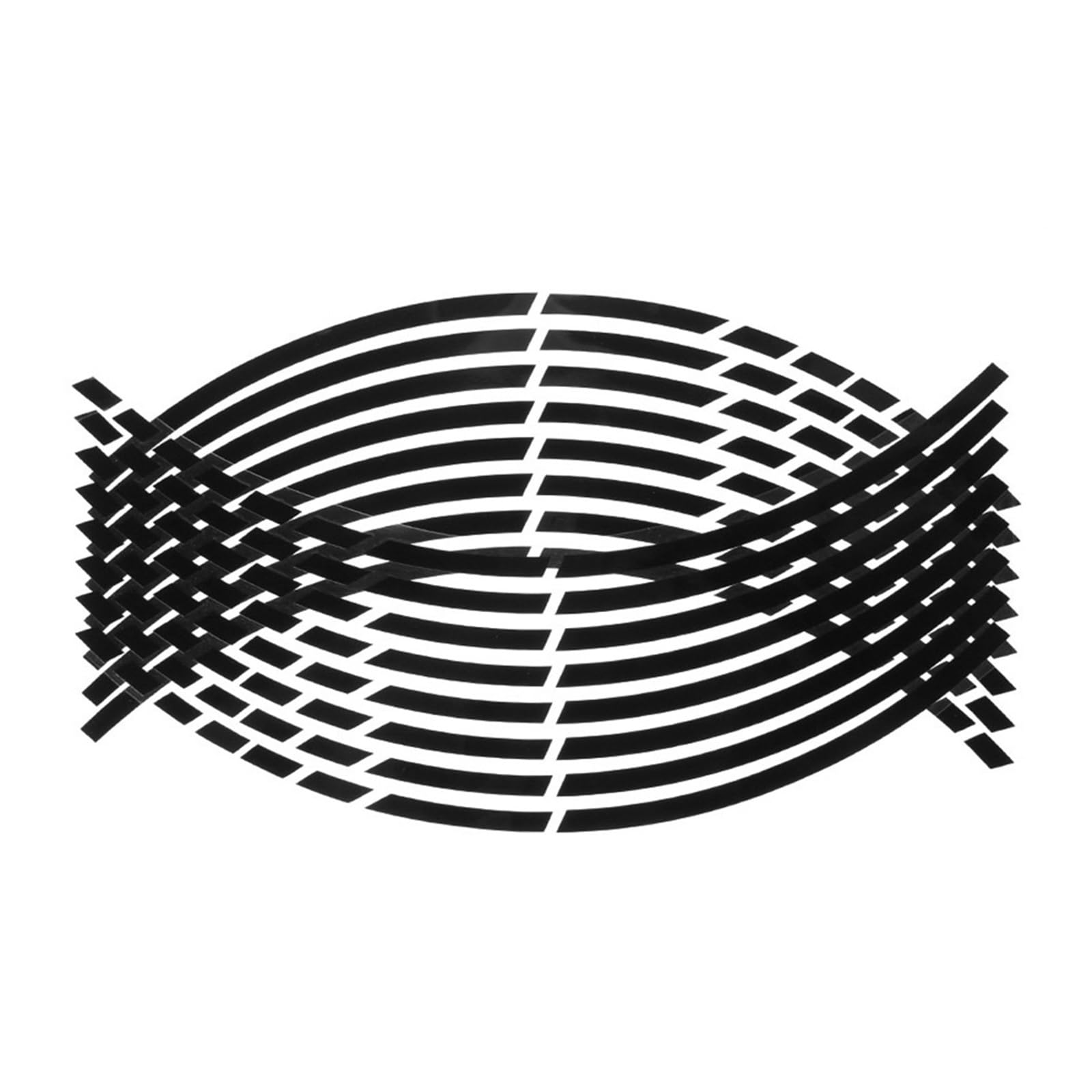 Hub Decals Rim 16Pcs 17" 18" 15" 19" Strips Motorcycle Wheel Stickers Car Reflective Rim Tape Motorbike Bicycle Auto Exterior Decals Stripe Tape(Black)
