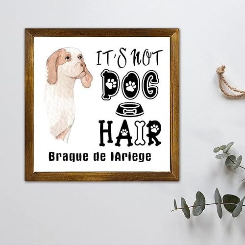Vista 37 de Letrero de madera con texto en inglés «It's Not Dog Hair» («It's Not Dog Hair» American Bully Dog Dog), regalo decorativo para la pared del hogar