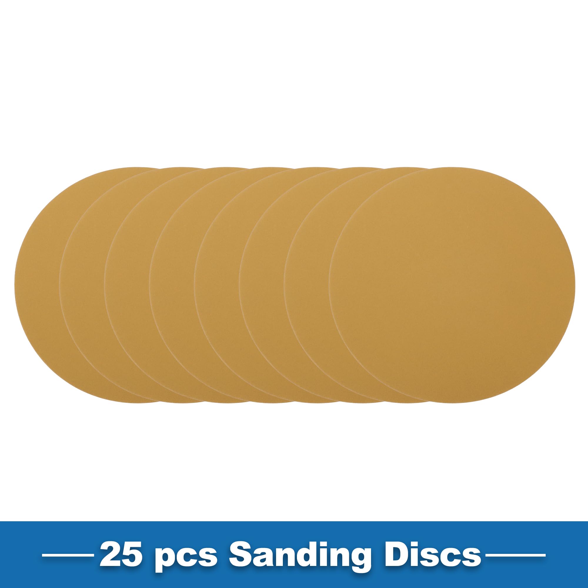 A ABSOPRO Sanding Discs 9 Inch 240 Grit Round Hook and Loop Sandpaper Kraft Paper Yellow 25 Pcs, 225mm/9" - Image 3