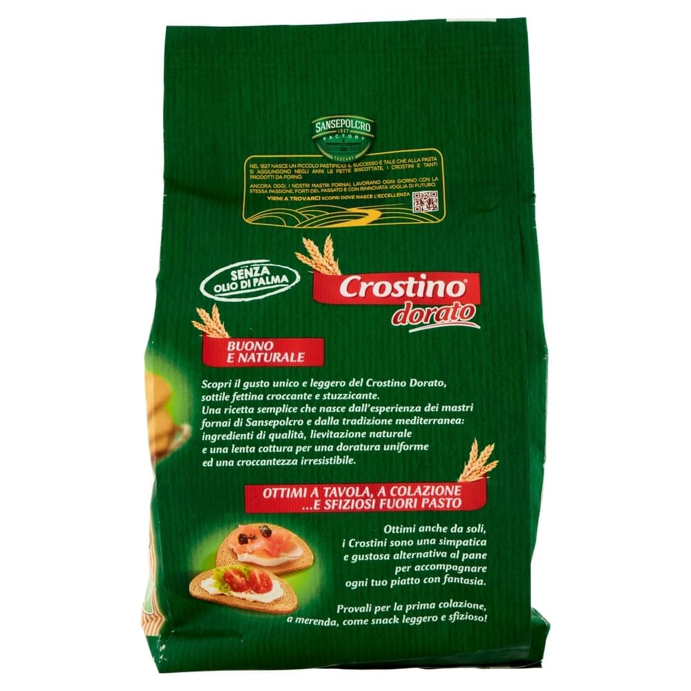 Italian Gourmet Bundle 6x Crostino Dorato Croccante 300g Biscottes Bruschetta Toast Apéritif Antipasti Ultra Croustillant Idéal Tartinables Tomate Fromage + Italian Gourmet Polpa