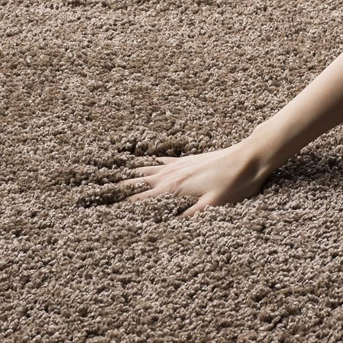 Image of Solid Shaggy Carpets and Rugs for Bedroom Drawing Room 3x5 Feet M-8