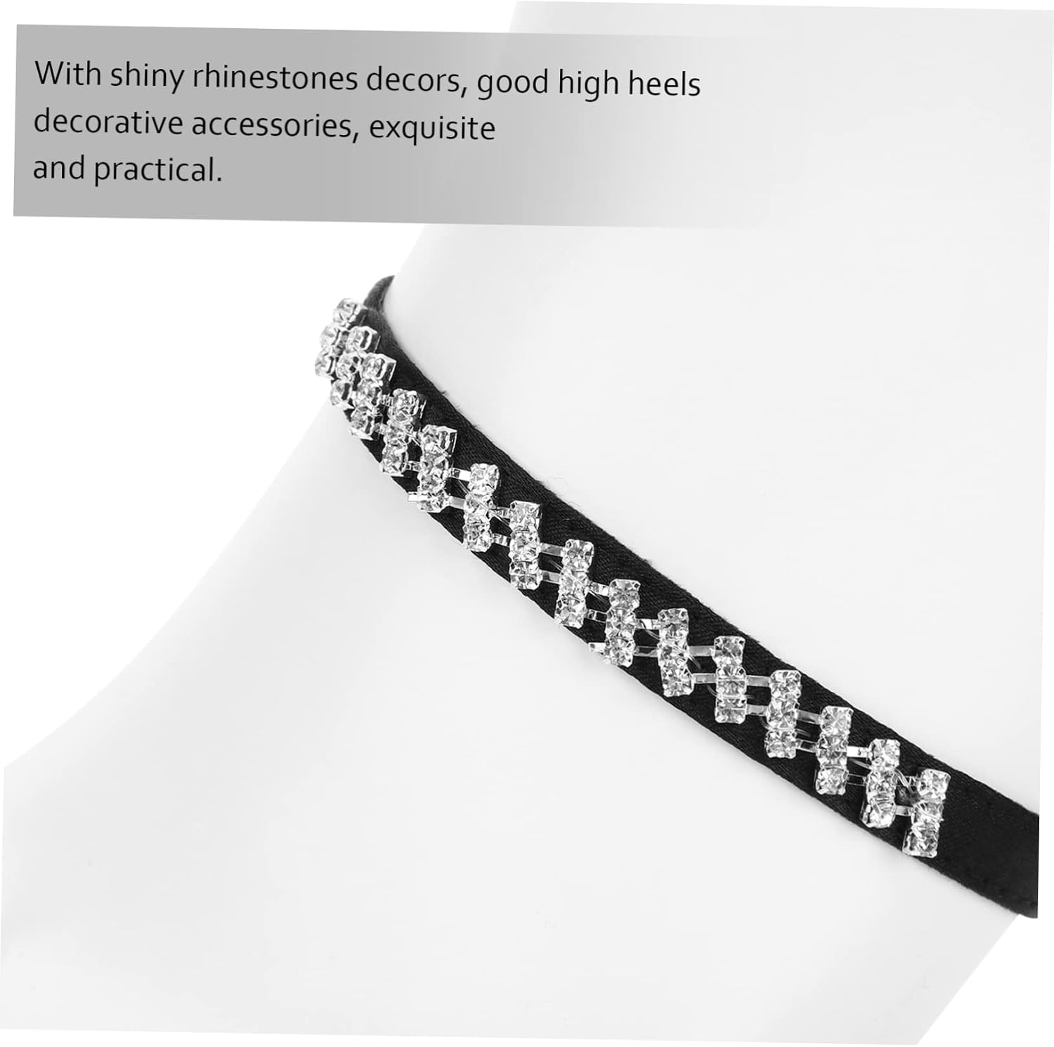 GALPADA 5pairs Elastic High Heels Loss Straps Detachable Shoe Ankle Straps for Women