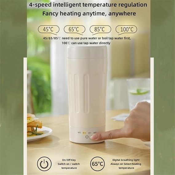 Portable Travel Electric Kettle, 500Ml Small Coffee Kettle Mini Hot Water Boiler, 4 NTC Temperature Controls with Auto Shut Off Boil, for Travel Work