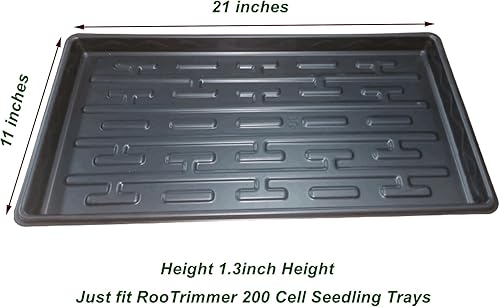 Miniatura 2 de Shallow 1020 - Bandejas planas especializadas para sostener y transportar bandejas de plántulas de enchufe de 200 celdas (altura es de 1.3