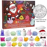 ATDAWN Christmas Countdown Advent Calendar with 24 Squishy Toys