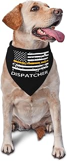 Thin Gold Line Flag 911 Dispatcher Triangle Dog Bandana Scarf Accessories for Pet Bibs