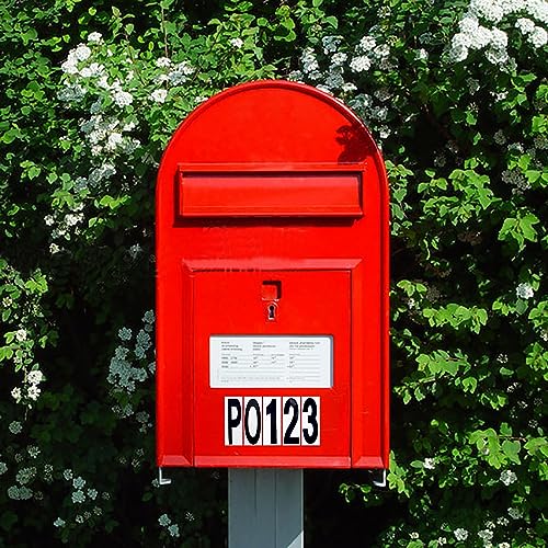 10 Sheet 3 Inch Mailbox Numbers And Letters Cut Classic Style Self-Adhesive Vinyl Waterproof Stickers Letter Decals Sticky For Outside Signs, Window, Door, Car, Truck, Home, House Address (Black) #TOP4