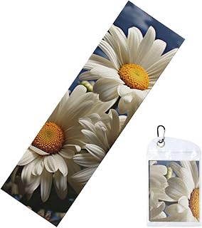 Cooling Towels for Neck & Face (100x30cm), Cold Sports Towels for Hot Weather, Floral Daisy Gym Towels for Men Women, Soft Breathable Workout Towels for Yoga