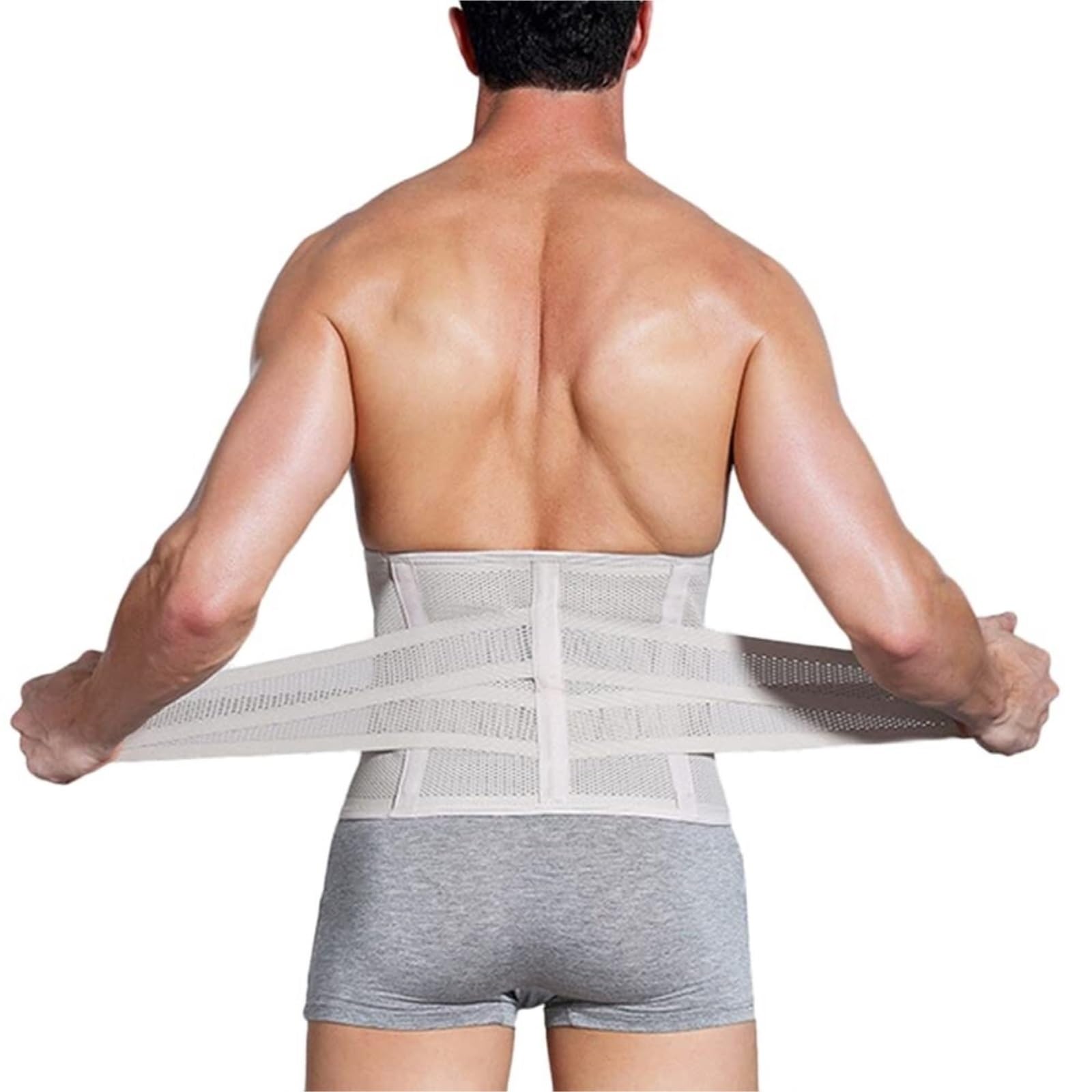 Faja Lumbar Faja Moldeadora De Cintura, Faja De Control De Abdomen, Corsé Debajo del Busto, Moldeador Corporal Adelgazante Cinturón Apoyo Lumbar(Beige,M)