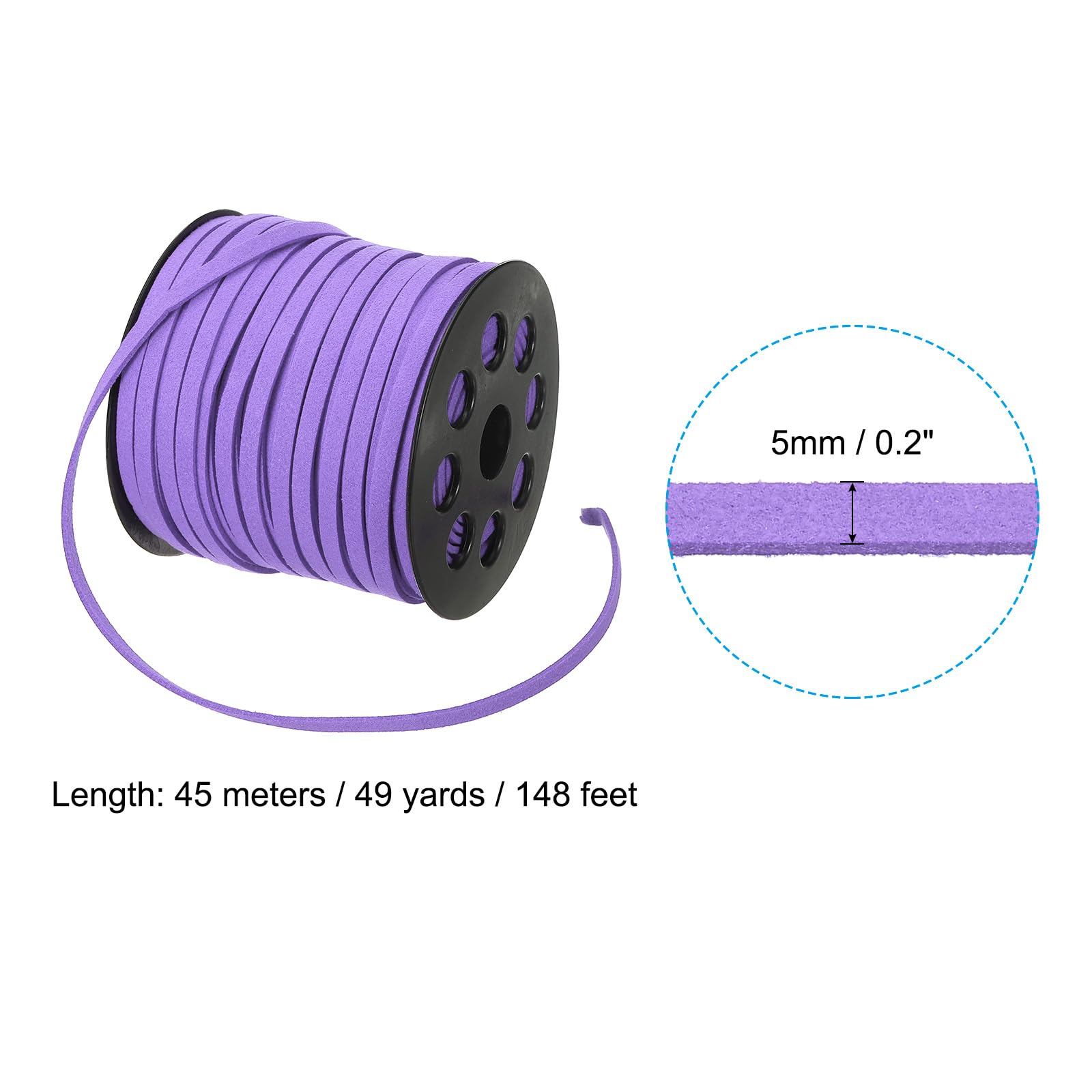 PATIKIL Suede Leather Cord 5 mm 50 Yard - Image 2
