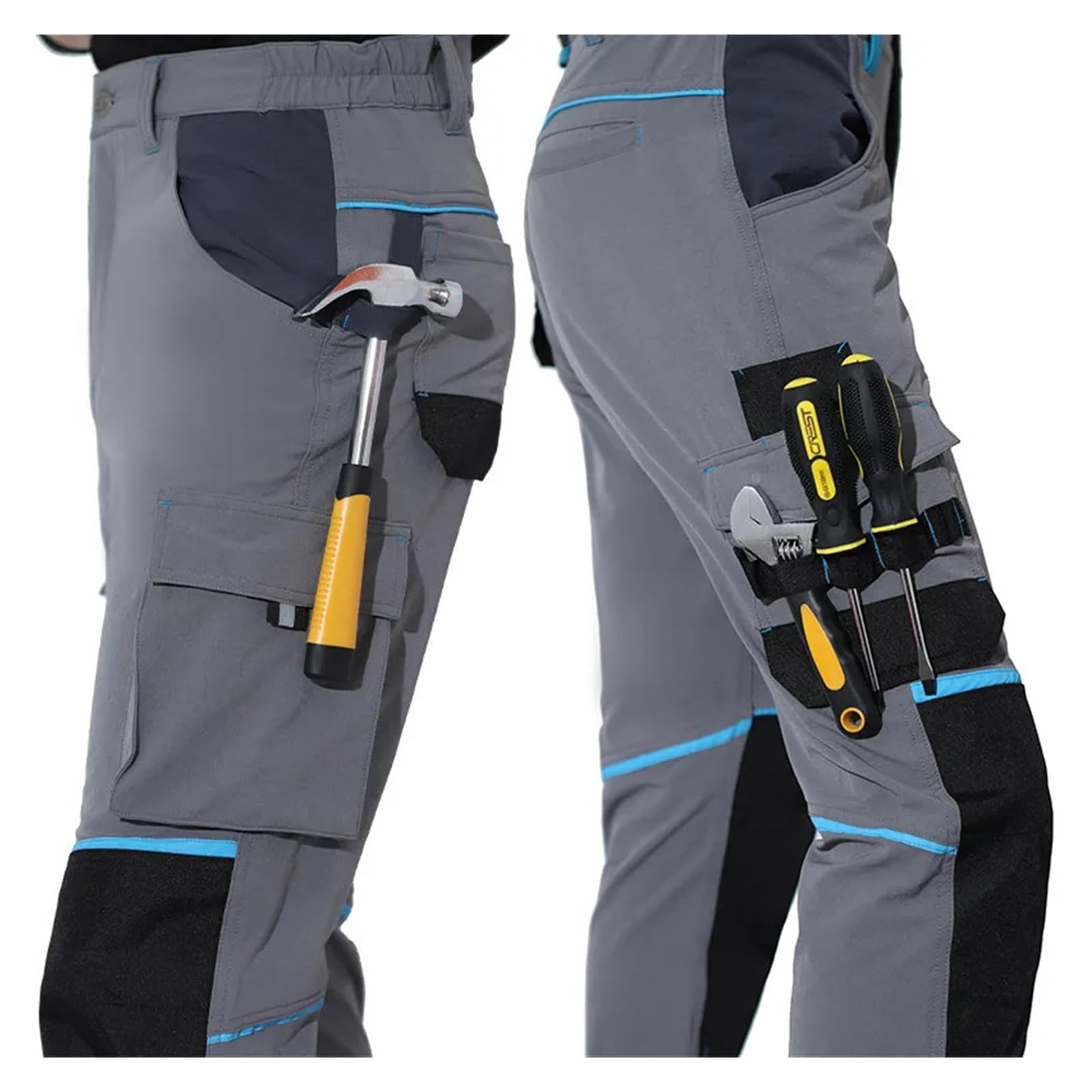 Pantalones de Trabajo Hombre Pantalones de Trabajo Multibolsillos Pantalones Senderismo Ropa for Hombre