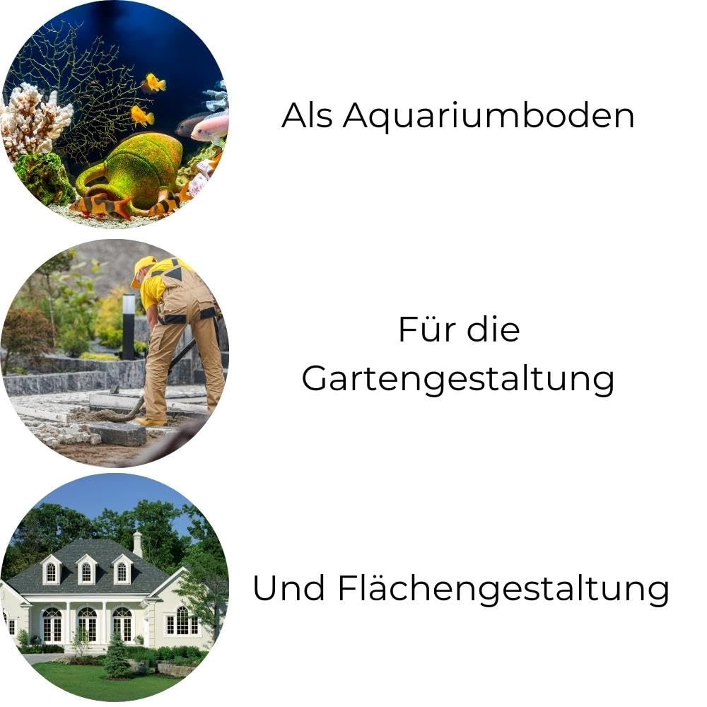 Kieselsteine Garten Zierkies Granit 5-8 mm 25 kg Grau Aquarium Kies Granitkies Weg Steinteppich Zierstein Splitt