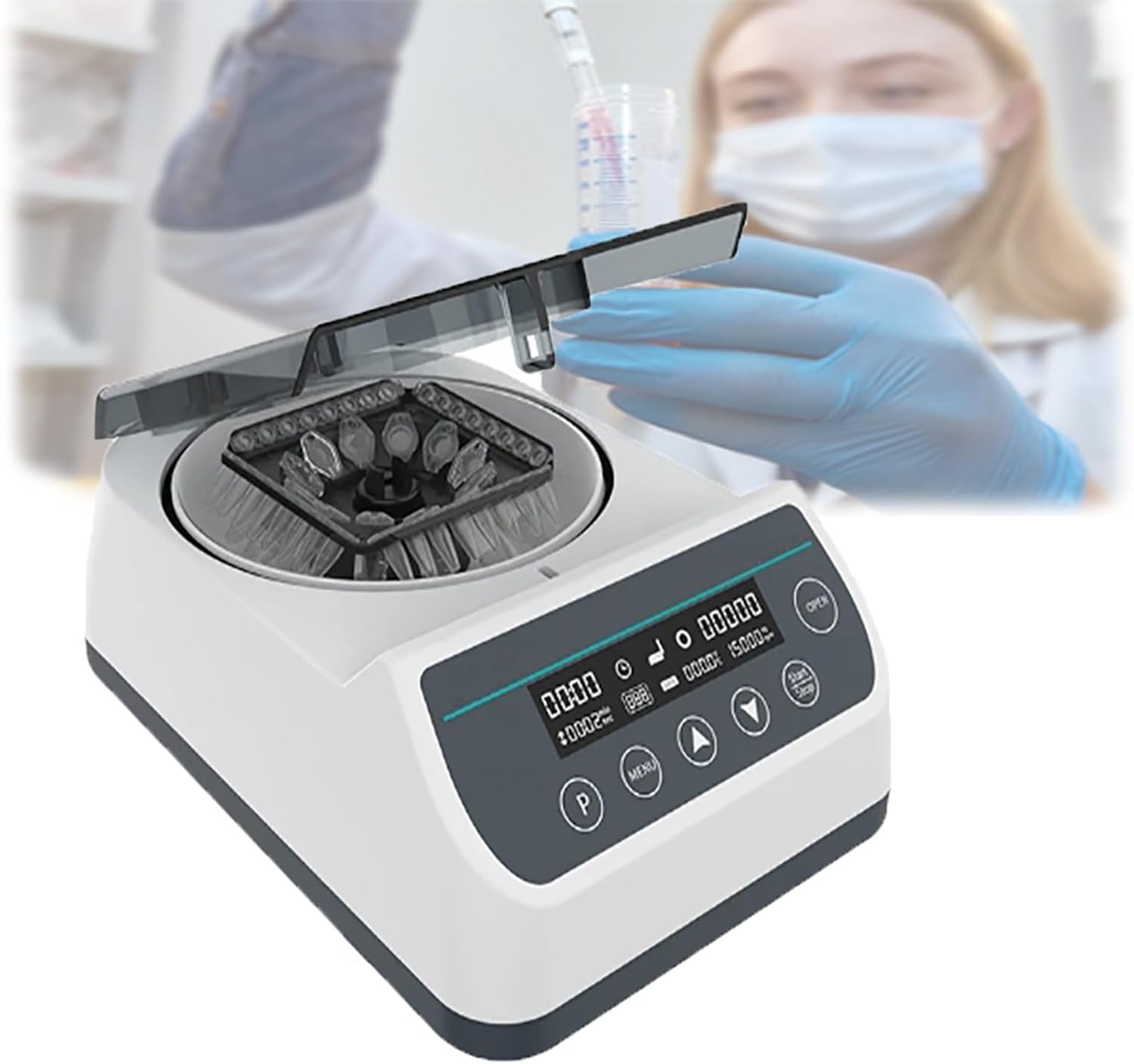 Scientific Mini Centrifuge,10000/12000rpm,6708xg/9660xg Rcf,Lab Benchtop Centrifuge,For 0.2/0.5/1.5/2ml*12 Tubes,Adjustable Speed/Timing,With Memory Mode Mini Centrifuge,MC-12Pro