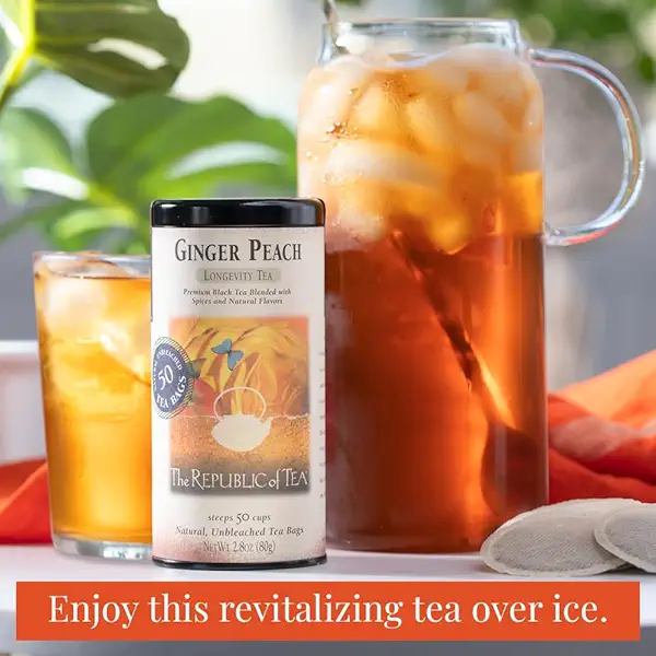 The Republic of Tea - Ginger Peach Black Tea, Caffeinated, 50 Count 4